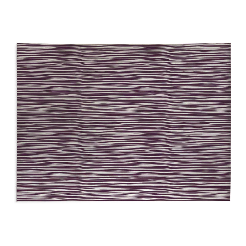 Tapis de cuisine à profil bas Thick N Thin, Aubergine, Rectangle 5 pi x 7 pi