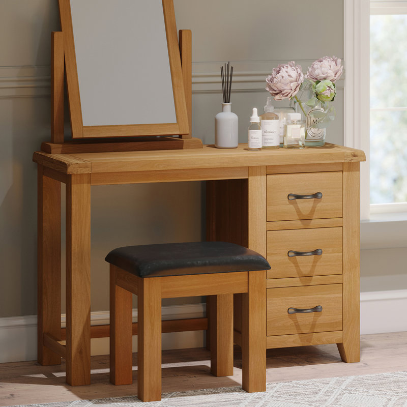 Thornbury Single Pedestal Dressing Table and Stool Set