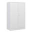 Armoire casier de rangement en métal - maison, tablette réglable avec serrure blanche pour garage, teinte