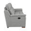  Causeuse inclinable manuelle en similicuir 67 po gris et brun-134645991