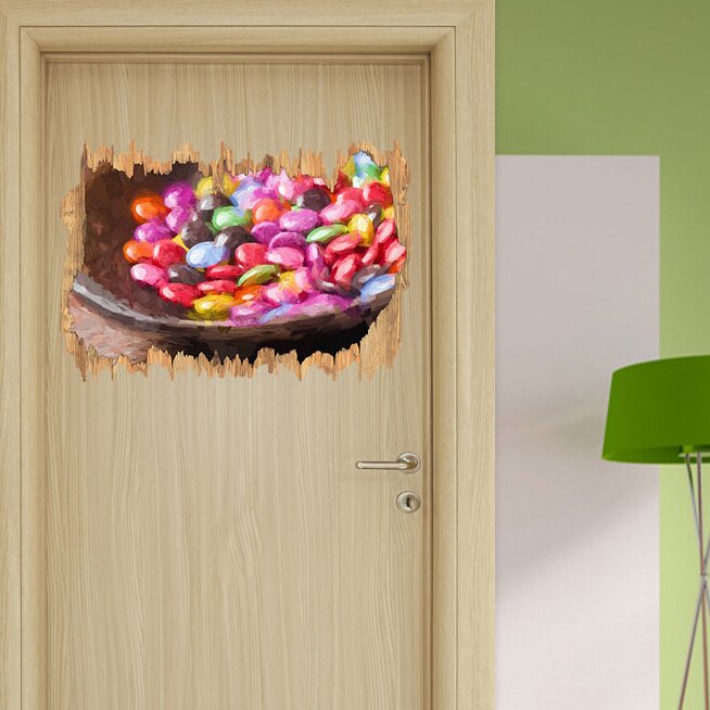 Bunte Smarties Wandaufkleber