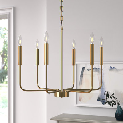 Lustre à intensité variable de style campagnard classique à 6 lumières Seo