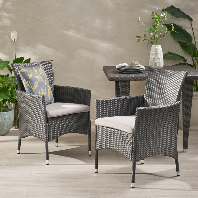 Chaise de salle à manger Malte (ensemble de 2), Beige, Gris