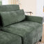 Chenille à deux places, avec ergonomique, 2 coussins lombaires, structure en bois, coussins résilients, s'adapte aux chambres et aux différentes configurations de vie Tissu avec sièges, structure, éponge douce, facile