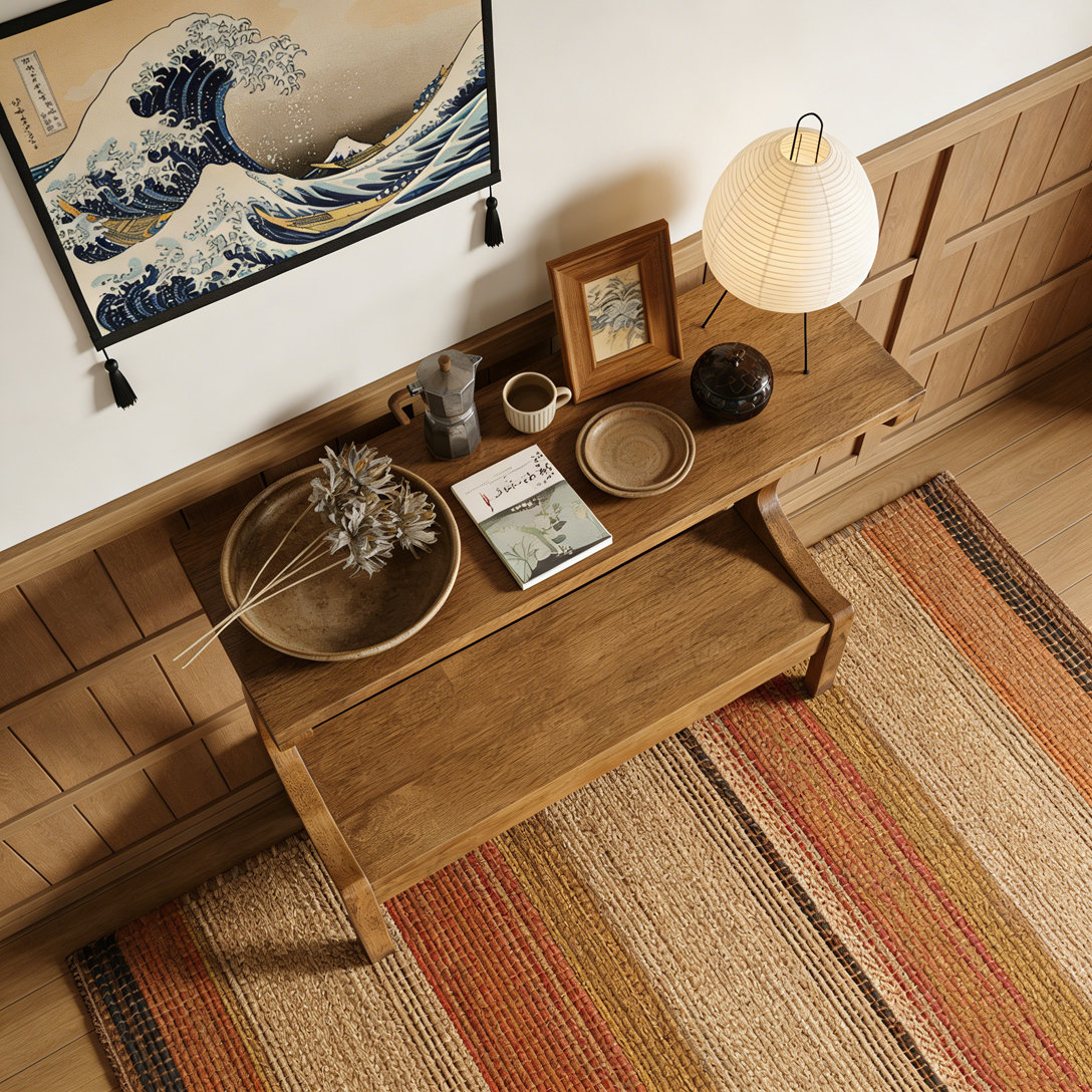 Latitude Run® Solid Wood End Table with 2-Tier Storage Shelf | Wayfair