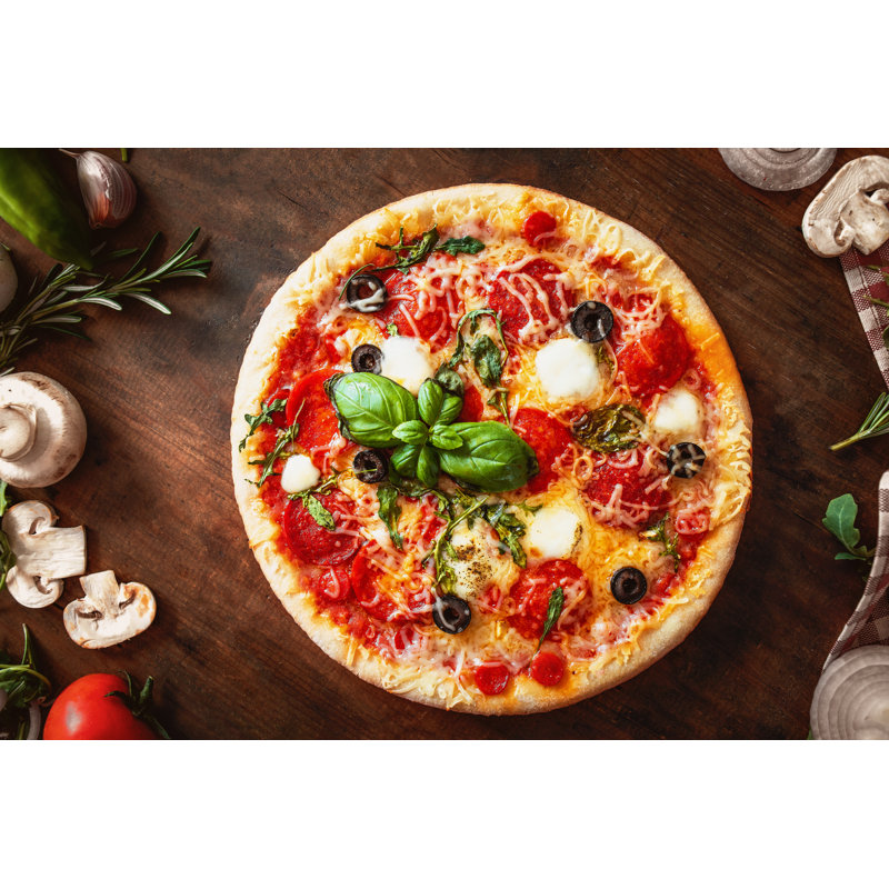 Hot Pizza - Wrapped Canvas Print, 61cm H x 91cm W x 3.8cm D