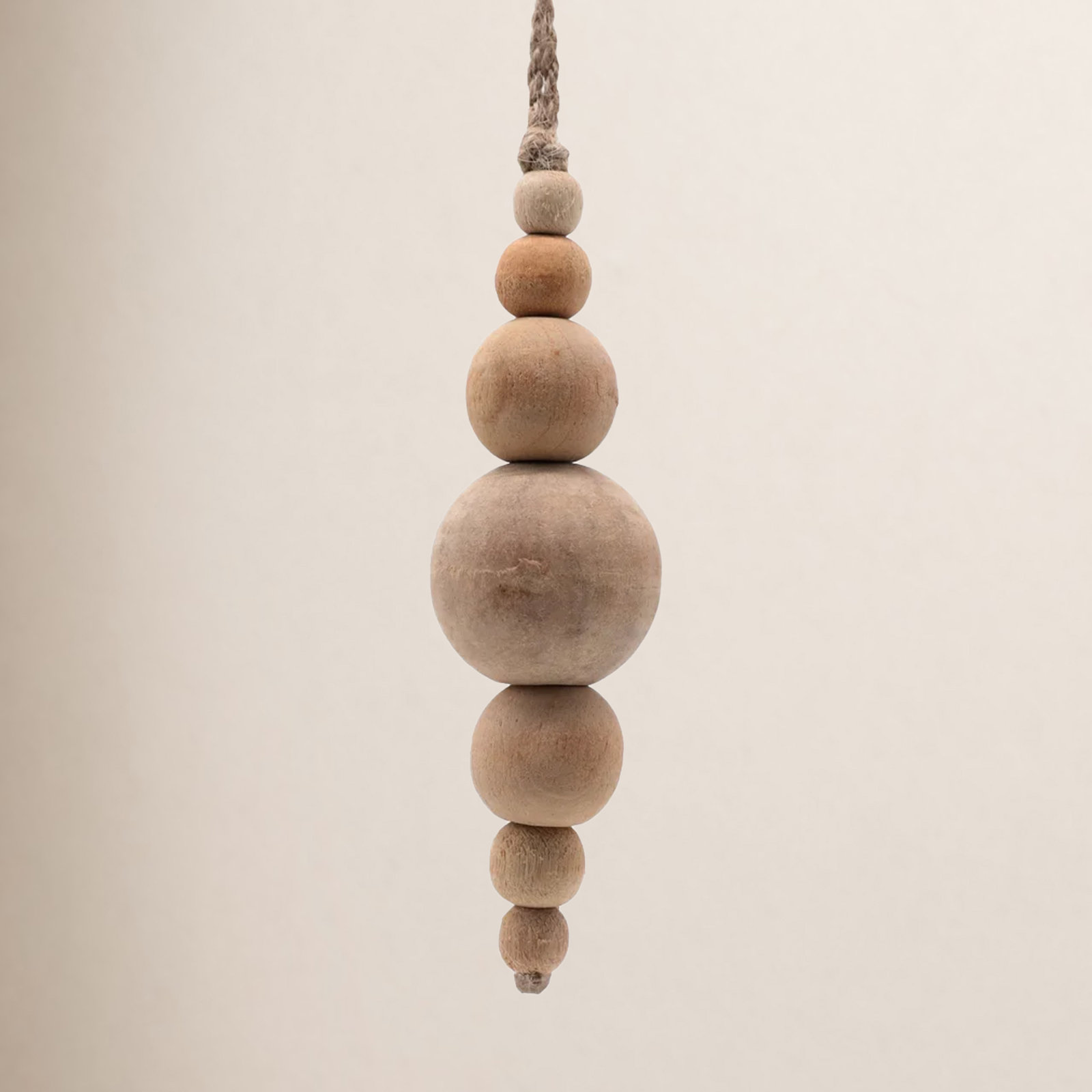 5'' Solid Wood Ball Ornament, Natural