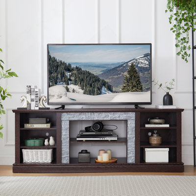 Meuble télé avec tablette de rangement, console média pour le salon