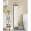 Armoire de rangement mince pour salle de bain, organisateurs de salle de bain étroits et rangement avec 4 pieds réglables, rangement pour salle de lavage pour petits espaces, cuisine, salon, 3 portes, blanc-717178972-719104184