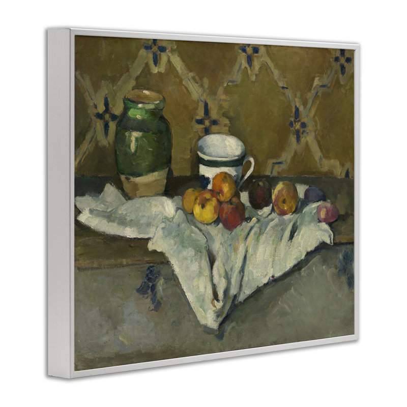 Art giclée Cezanne, H 11 po x l 14 po, Giclée encadrée blanc bord de mer