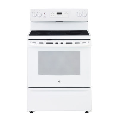 30" Free Standing Electric Standard Clean Range in White