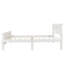 Lit simple en bois durable de style traîneau avec tête de lit, idéal pour les chambres d'amis