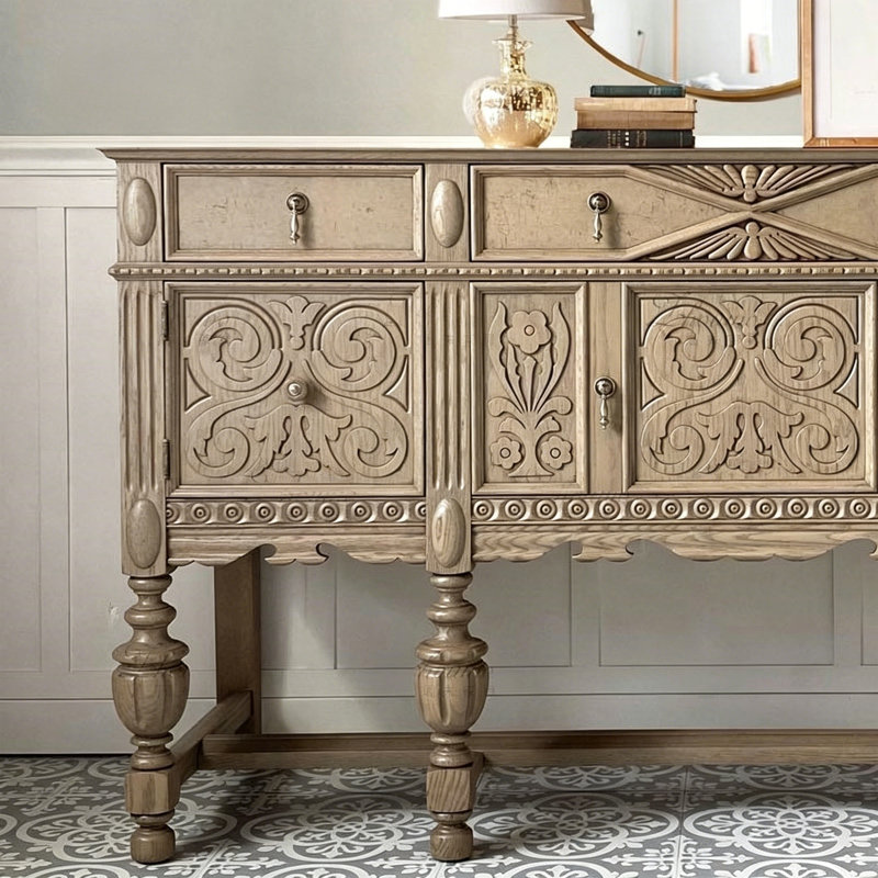 Commode de style français rétro sculptée