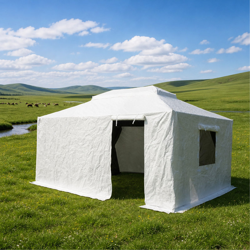 12' x 14' All-Weather Winter Gazebo Cover for Hardtop Gazebos, Waterproof Protective Enclosure with Sidewalls, Zippered Doors & Mesh Windows