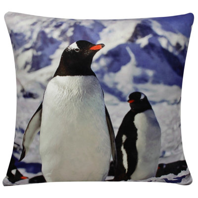 Cecchino Penguin Print Square Throw Pillow Cover