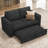 Rafael 2 Seats Fabric Sectional Pull Out Sofa Memory Foam Mudular Sofa For Living Room-366988004