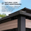 Pavillon de jardin robuste à toit rigide 10 pi x 12 po avec moustiquaire et poutres apparentes SUNJoy