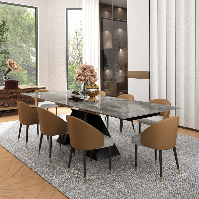 Ensemble repas 9 pièces Karus, Gris, Orange