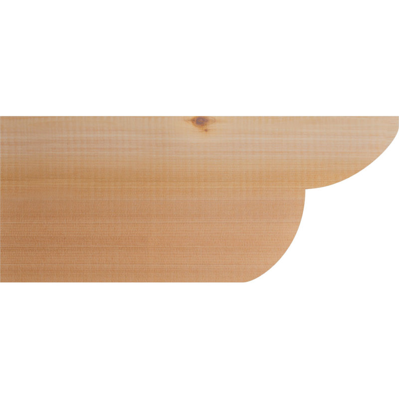 Queue de chevron lisse Crestline, Cèdre rouge de l'Ouest, H 8 po x l 18 po x P 5,5 po