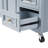K&K 52'' Kitchen Island with Drop Leaf, Embossed Texture Kitchen Island on Wheels with Spice Rack, Towel Rack, 2 Doors and 5 Drawers, Kitchen Storage Cart with Adjustable Shelf for Kitchen, Blue Grey-129171804
