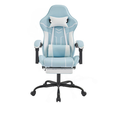 Chaise de jeu, chaise d'ordinateur ergonomique avec repose-pieds Chaise de bureau Chaise d'ordinateur ergonomique avec dossier lombaire