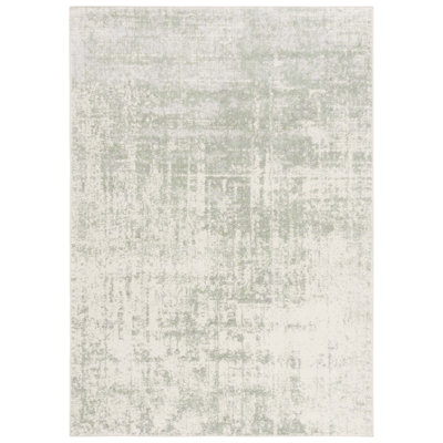 Adirondack Abstract Area Rug In Sage / Ivory