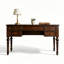 Bureau de direction rectangulaire en bois massif avec tiroirs Nut-brown-676038700