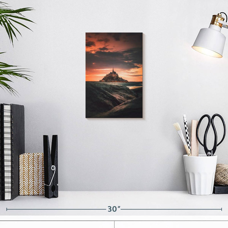 Adella enchanteur Mont Saint Michel, H 12 po x l 8 po
