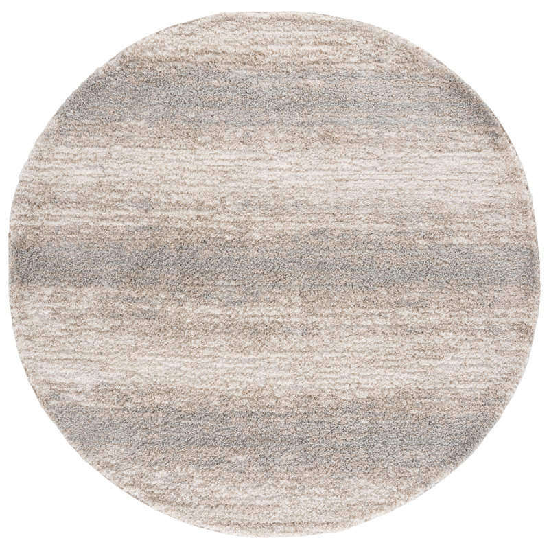 Gemma Shag 606 Performance Abstract Rug, Round 6'7"