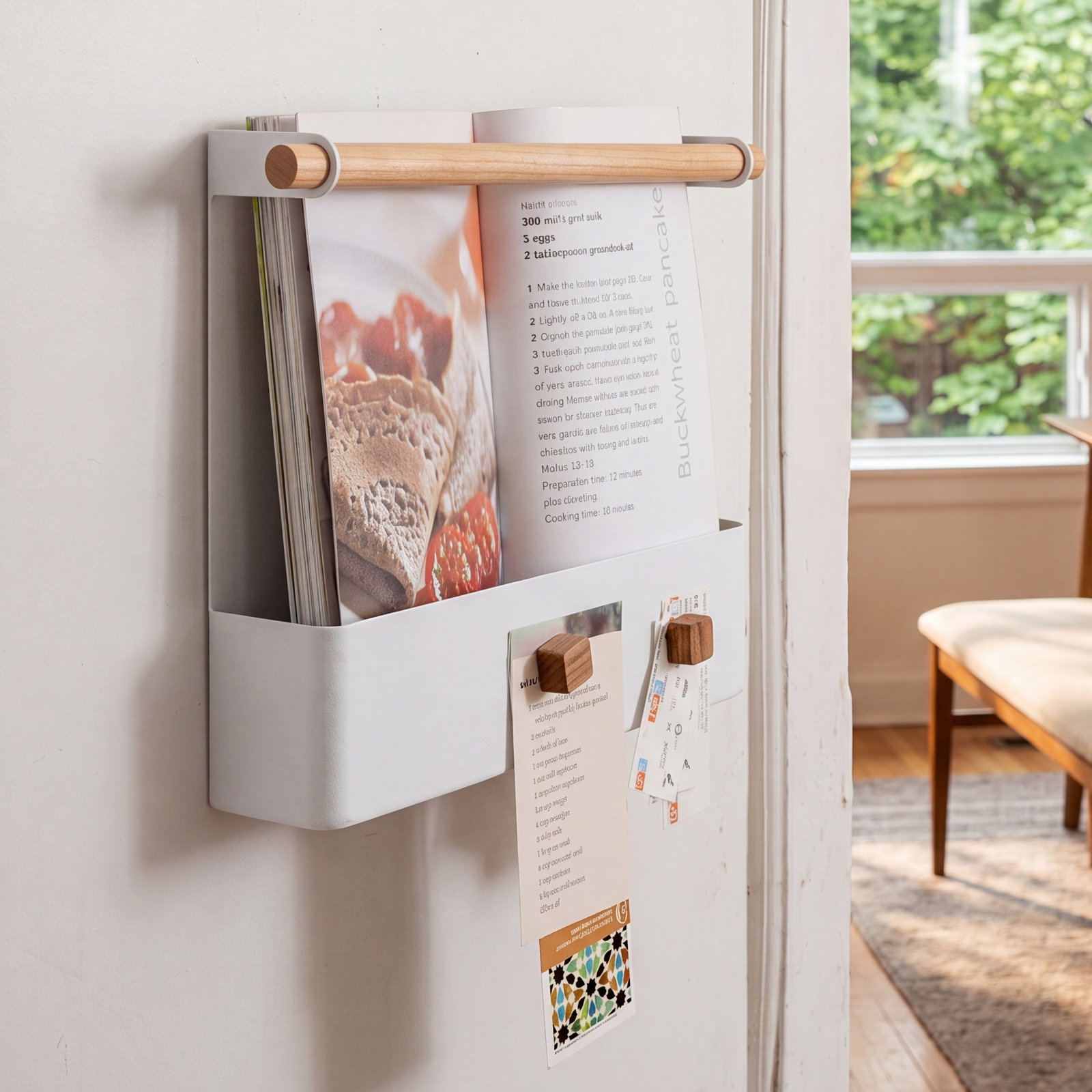 Yamazaki Home Magnetic Recipe Book Rack