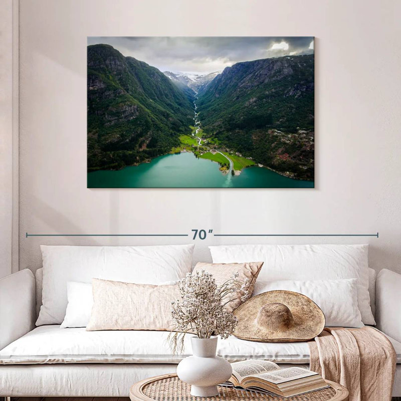 Kavia Odda Mountain Scene, 30" H x 45" W