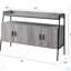 Samiya Grey Oak & Black Finish TV Stand