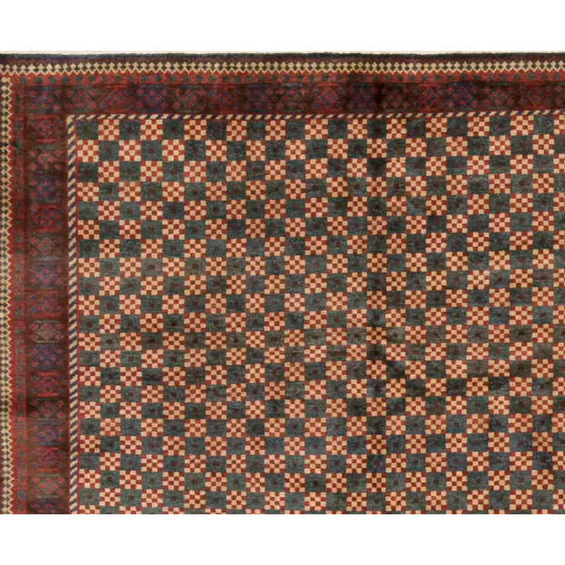 Tapis brun de haute qualité noué à la main