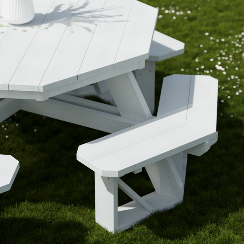 Table de pique-nique Heritage Octagon, Blanc