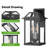  2-Light Outdoor Wall Light, Modern Black Porch Light with Tempered Glass, Waterproof, Bulbs Included