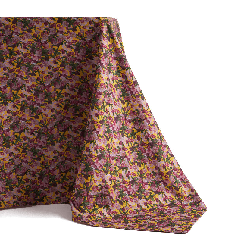 Tablecloth Romance is Dead, 98.5" x 137.75" Rectangle, Pink;Purple;Yellow