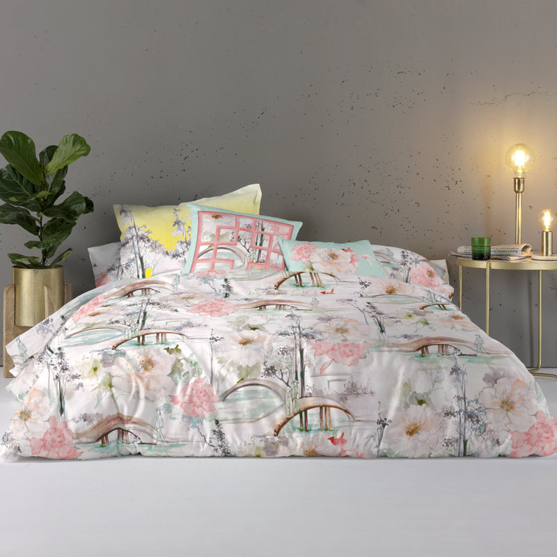 Flickinger Cotton Floral Duvet Cover, Double Duvet Cover