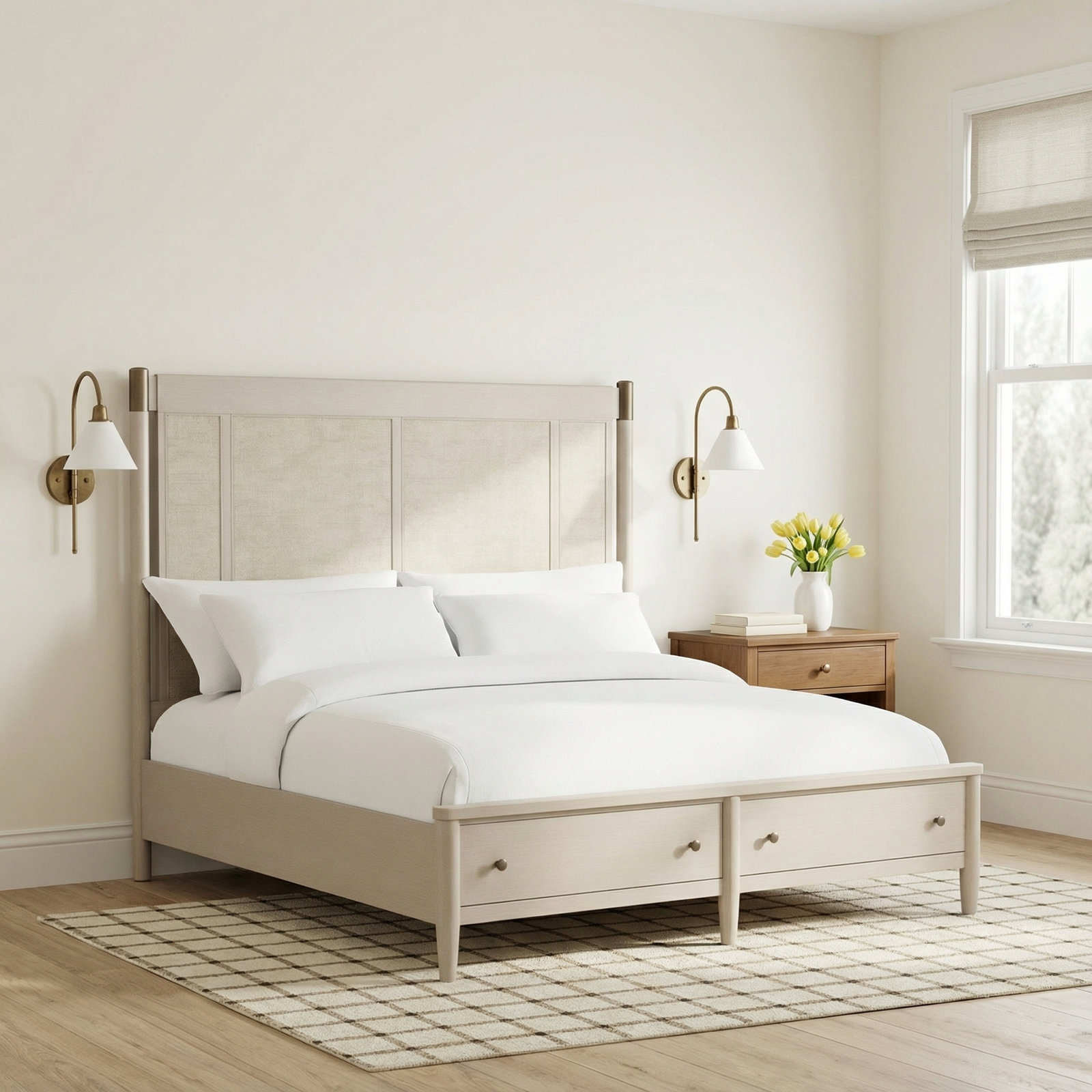 Shannen Woven Storage Bed, King