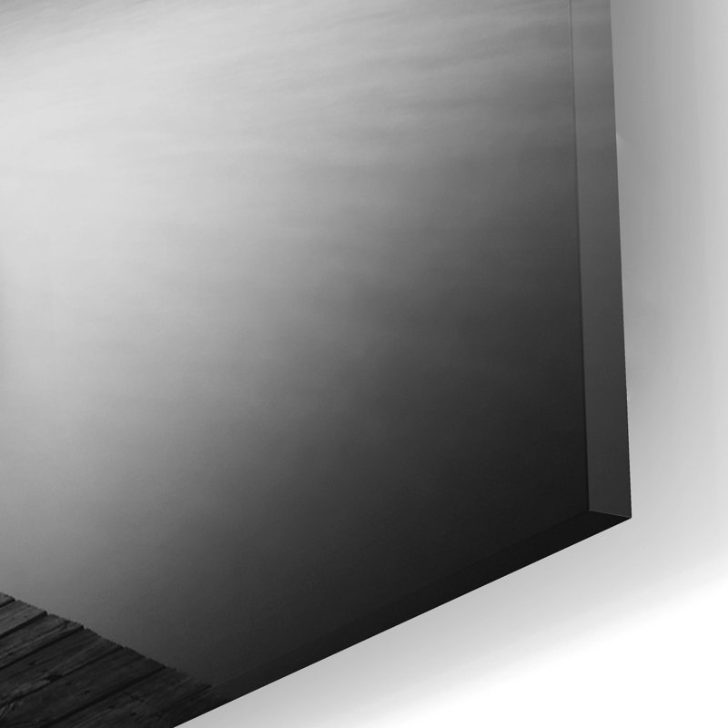 «Sunset Over Barnegat Bay BW» par Rick Berk, art mural en verre acrylique, H 12 po x l 16 po