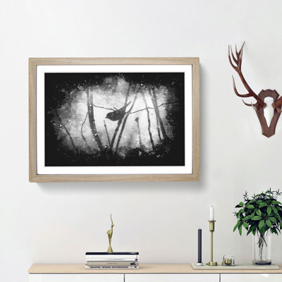 Bird On A Branch - Single Picture Frame Print on MDF