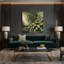 «Botanical Linden Leaves», art mural sur toile brune-162241492