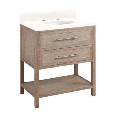 30" Robertson Single Bathroom Vanity Set with Oval Undermount Sink
