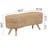 8-shaped Design Water Hyacinth Bench With Solid Hardwood Legs