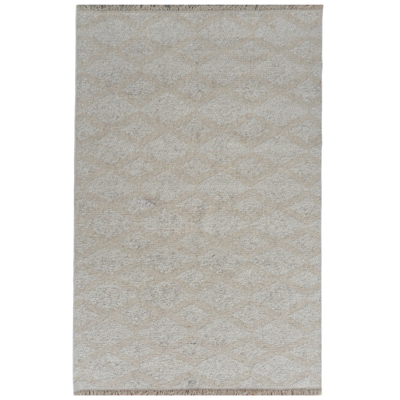 Tapis noué à la main Ashor Silverhorne - sable - 8 pi x 10 pi, 8 pi x 10 pi