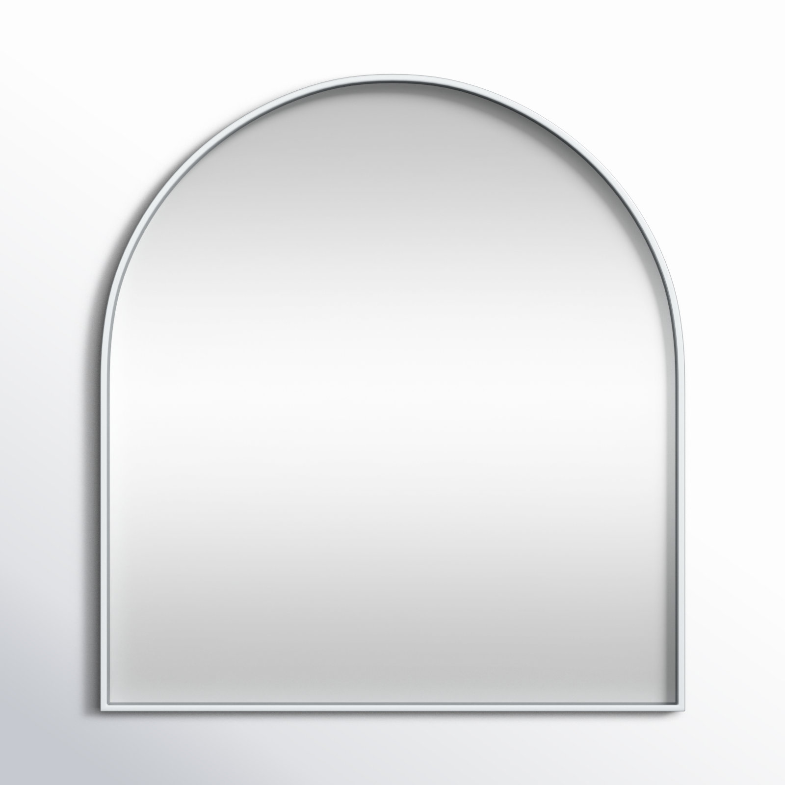 Sabine Metal Arch Wall Mirror, Silver, 36" x 33"