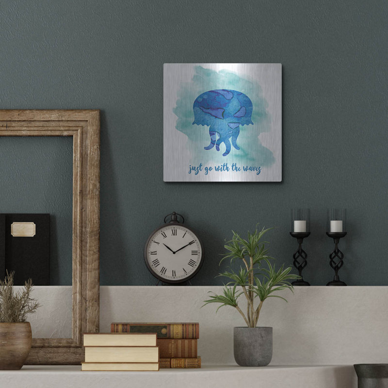 «Jellyfish» par Erin Clark, art mural en métal, H 12 po x l 12 po