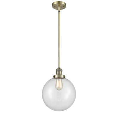 Luminaire suspendu en forme de globe à 1 lumière Baskette