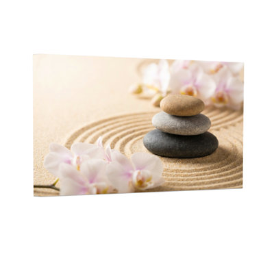 Fashion Zen Garden Stones And Flowers Pattern