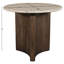 Table de salle à manger en travertin et bois de manguier 36 po Pietra-127658257