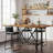 Counter Height Bar Table, 62.99" Long Pub Bar Table With Metal Footrest For Dining Kitchen Breakfast-1971893831
